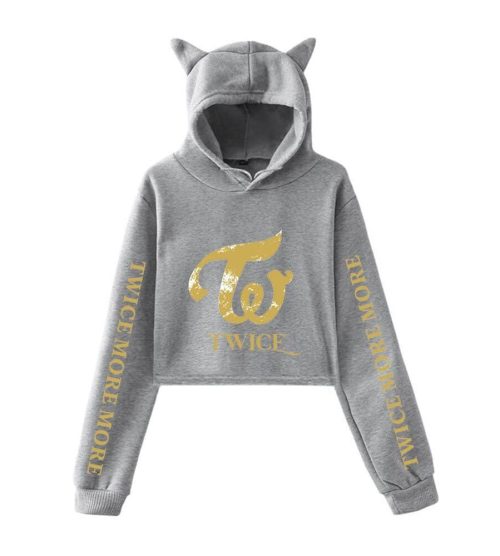 Twice More & More Cropped Hoodie #3