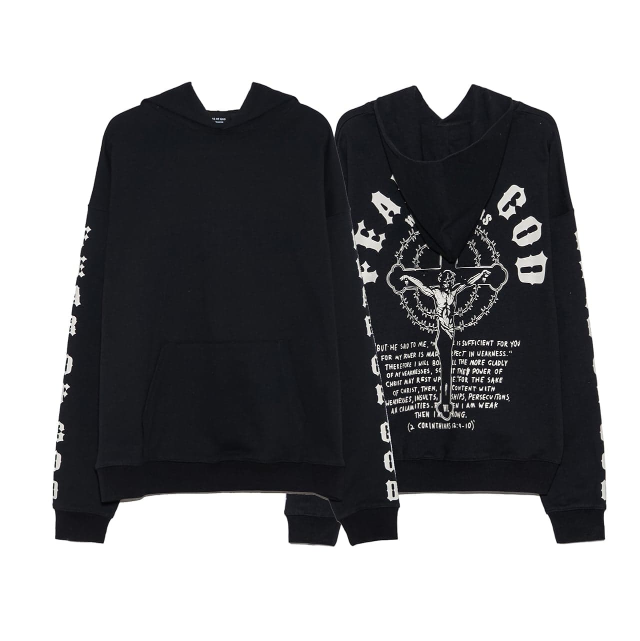 Black hoodies featuring K-pop merchandise with bold graphic prints and lyrics, perfect for fans to showcase their favorite group and style.