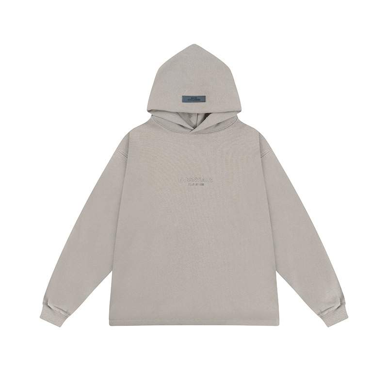 Soft beige hoodie with minimalist design, perfect for K-pop fans wanting stylish merch.