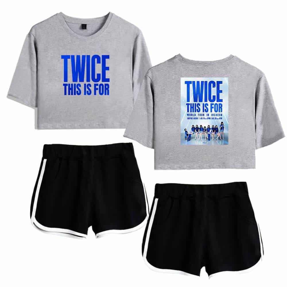 Twice merchandise, twicetv, Kpop fan apparel, group concert tee, casual wear for Kpop fans.